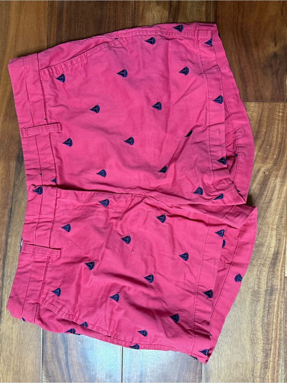 British Khaki Navy Hex-Pattern Lined Pink Shorts